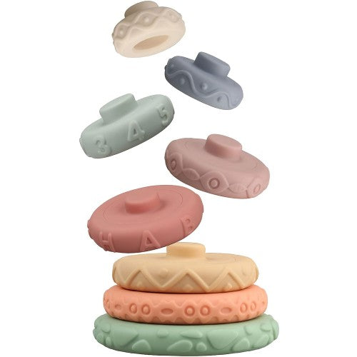 8 PCS Stacking Rings, Soft Sensory Educational Baby Blocks for Developmental Learning, Teething for Babies 6 Months and Up 8 PCS Stacking Rings, Soft Sensory Educational Baby Blocks for Developmental Learning, Teething for Babies 6 Months and Up